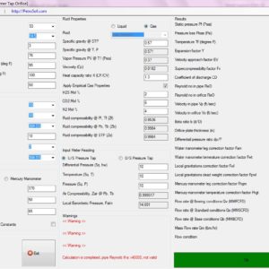 Orifice calculation software