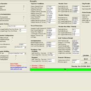 Process design calculator software